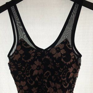 Almost Famous Dress Size S Black/Pink Built In Bra